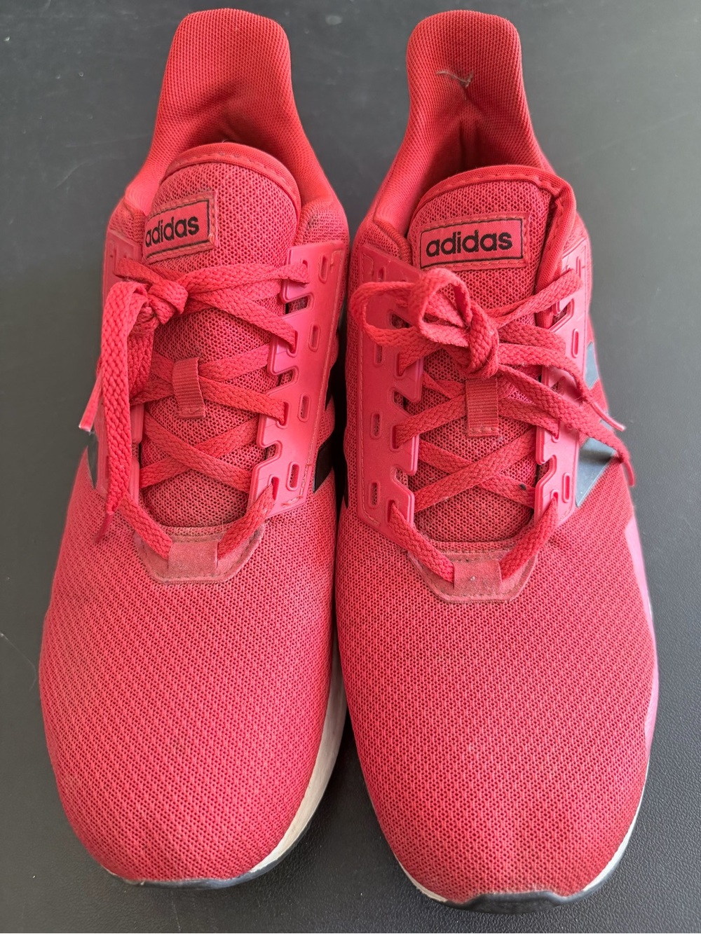 adidas Red Mesh Running Shoes